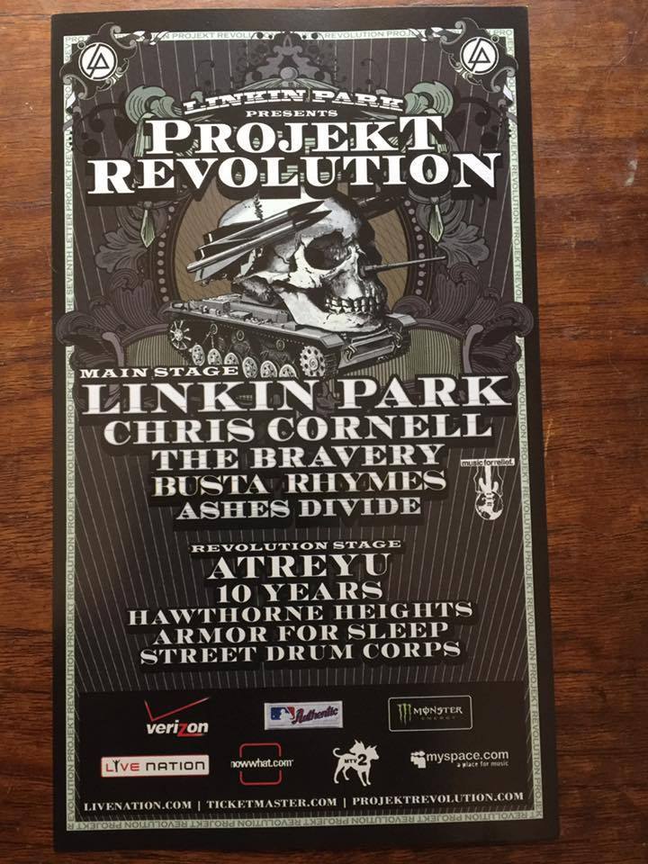 Linkin Park Project Revolution Mini  Poster  2008 Listings Flyer Chris Cornell