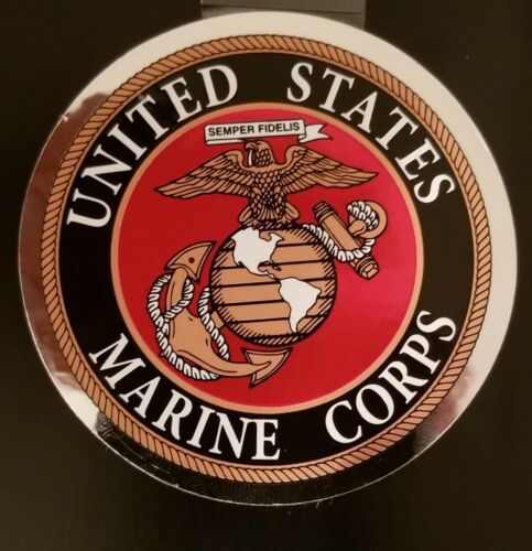 Usmc Us Marine Corps High Quality Outside Application 3 Inch Sticker - Decal!!