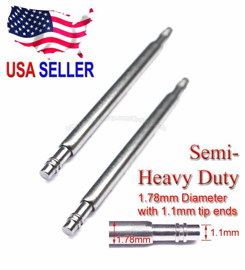 19mm 20mm 22mm 24mm Semi-heavy 1.78mm / 1.1mm Spring Bar For Seiko Citizen Diver